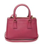Shoulder Bag Mini Galleria Double Zip Tote Fuchsia Pink Saffiano Leather