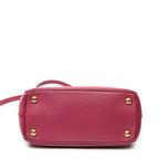 Shoulder Bag Mini Galleria Double Zip Tote Fuchsia Pink Saffiano Leather