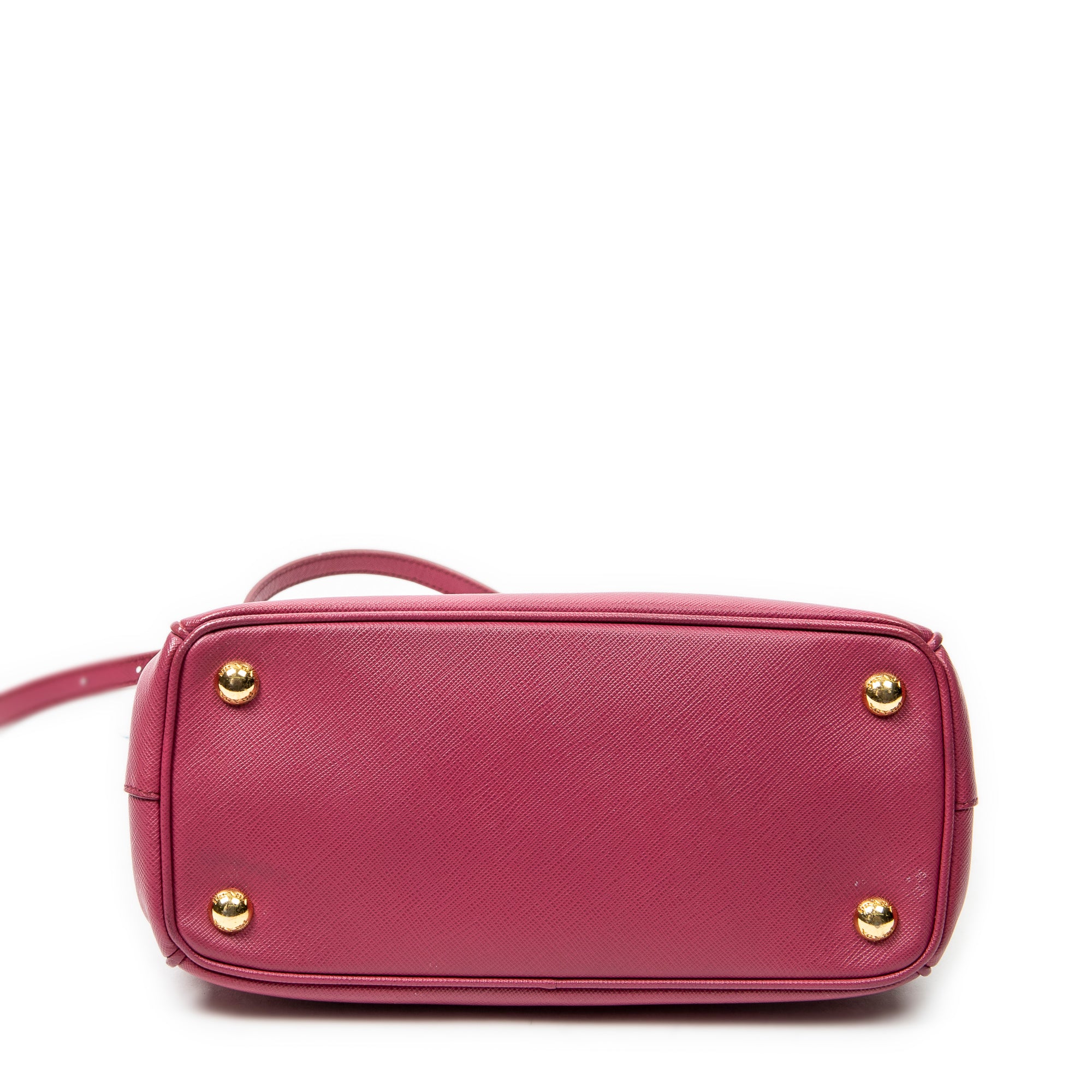 Shoulder Bag Mini Galleria Double Zip Tote Fuchsia Pink Saffiano Leather