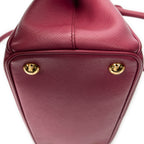 Shoulder Bag Mini Galleria Double Zip Tote Fuchsia Pink Saffiano Leather
