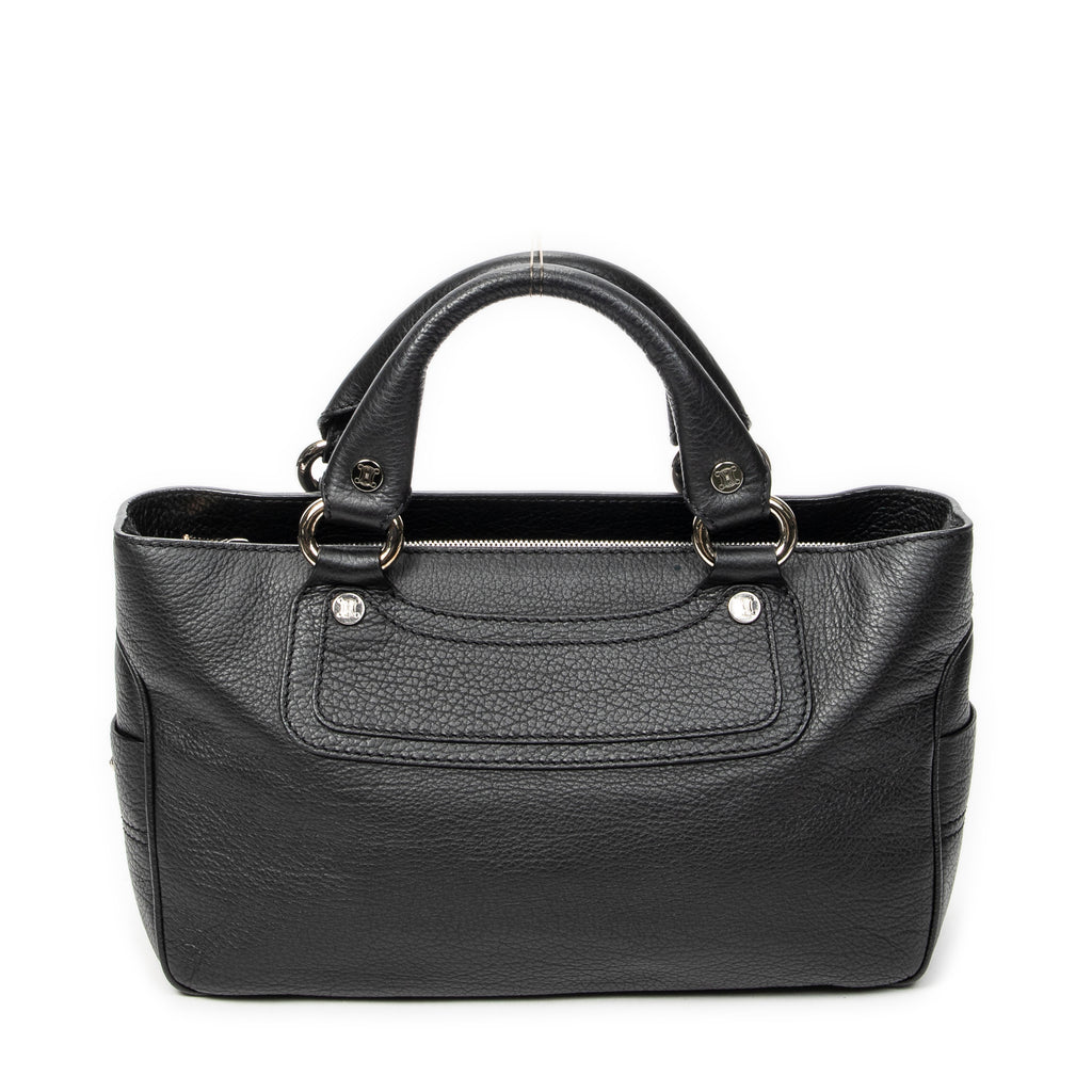 Handbag Boogie Bag Black Grained Calfskin Leather