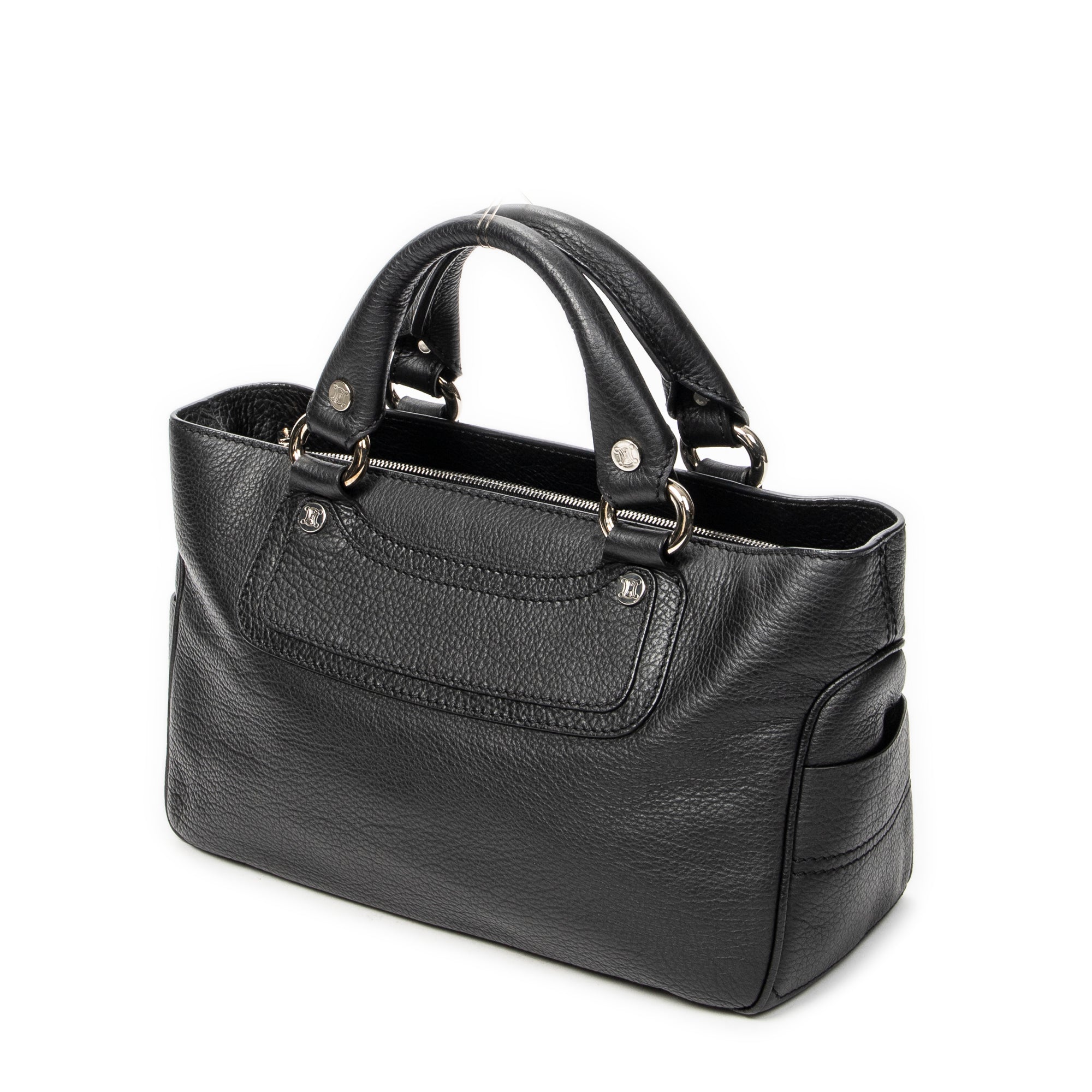 Handbag Boogie Bag Black Grained Calfskin Leather