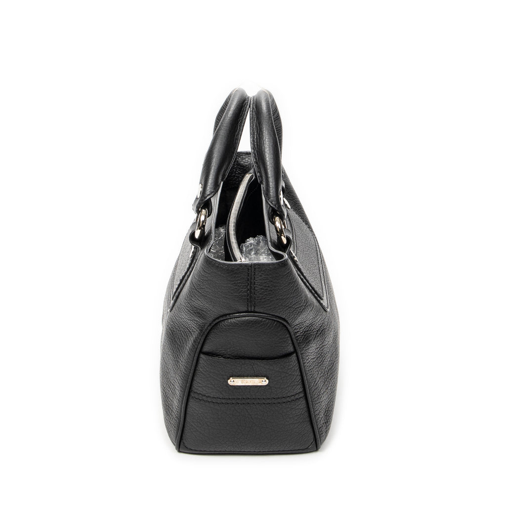 Handbag Boogie Bag Black Grained Calfskin Leather