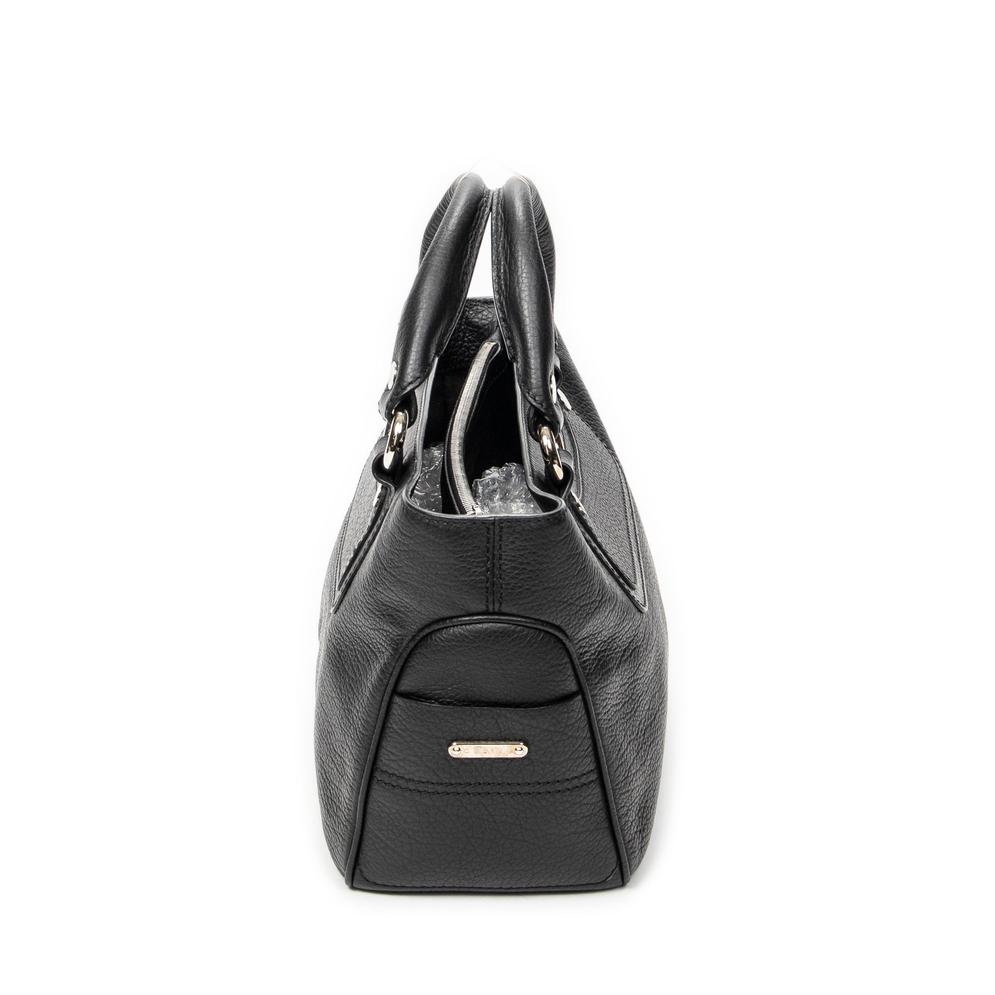 Handbag Boogie Bag Black Grained Calfskin Leather