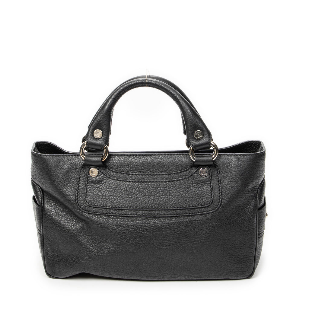 Handbag Boogie Bag Black Grained Calfskin Leather