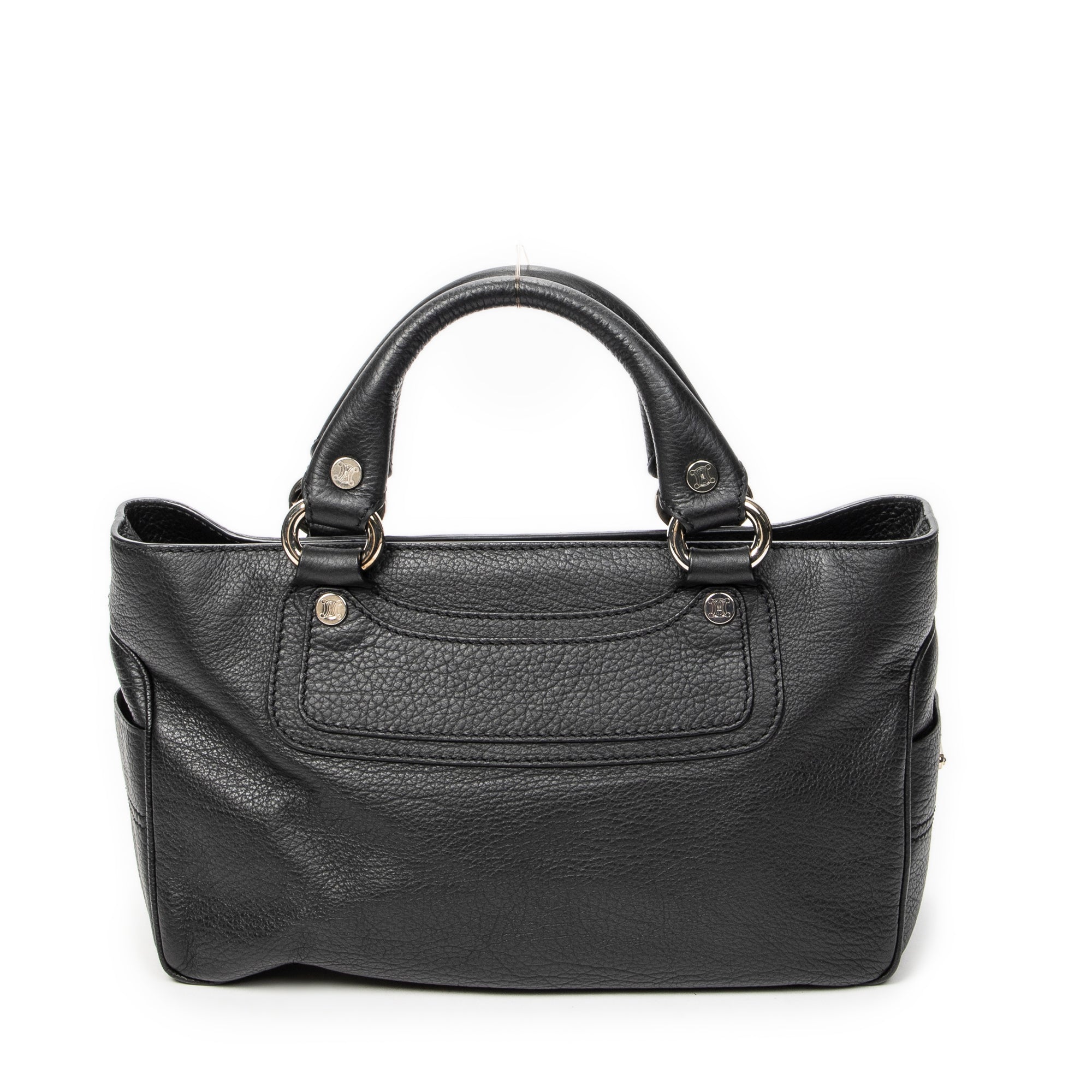 Handbag Boogie Bag Black Grained Calfskin Leather