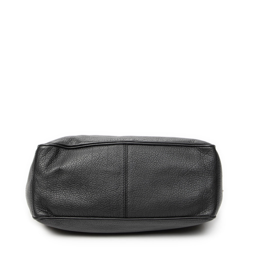 Handbag Boogie Bag Black Grained Calfskin Leather