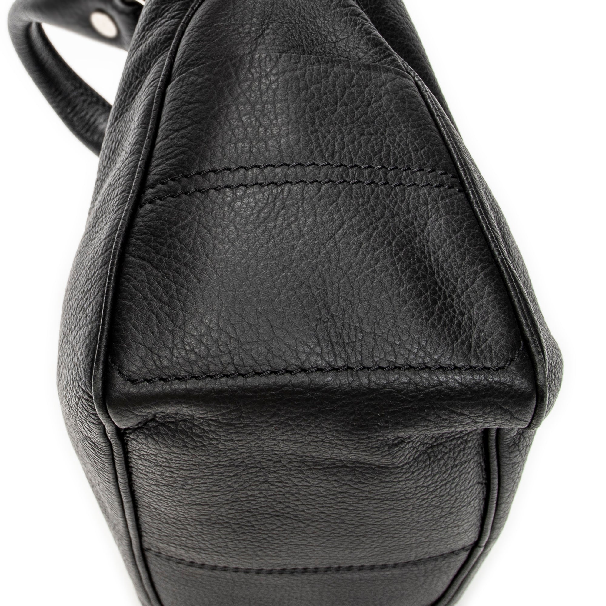 Handbag Boogie Bag Black Grained Calfskin Leather
