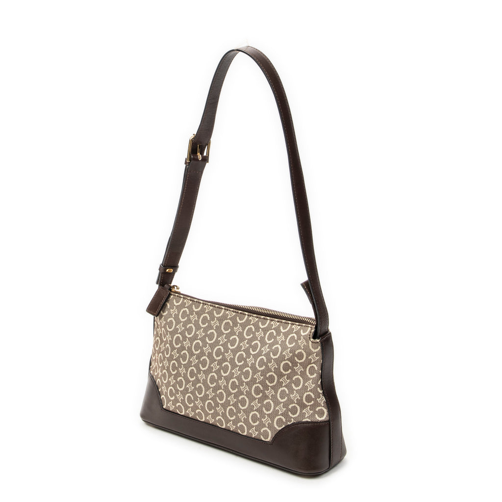 Shoulder Bag Small Zip Shoulder Bag Beige C Macadam Canvas