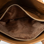 Shoulder Bag Vintage Bucket Tote Brown Macadam Coated Canvas