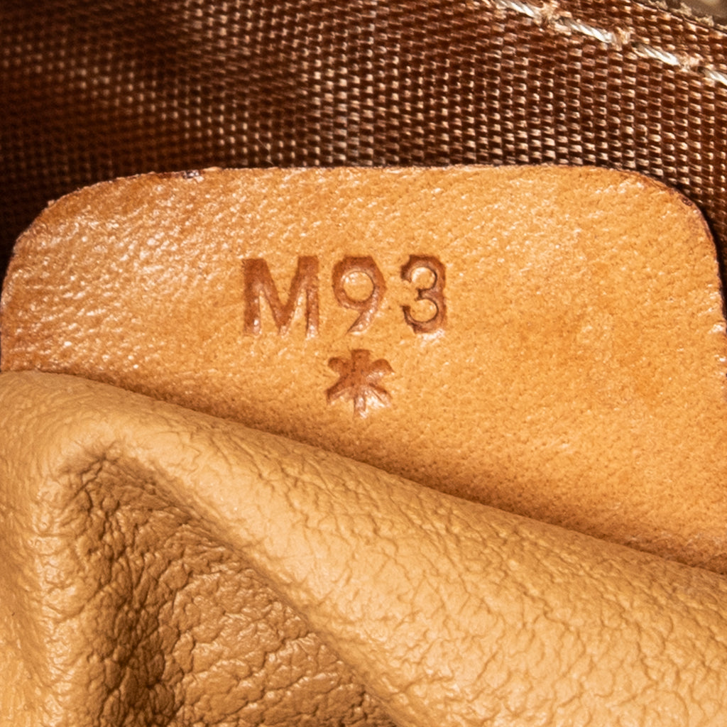 Shoulder Bag Vintage Bucket Tote Brown Macadam Coated Canvas
