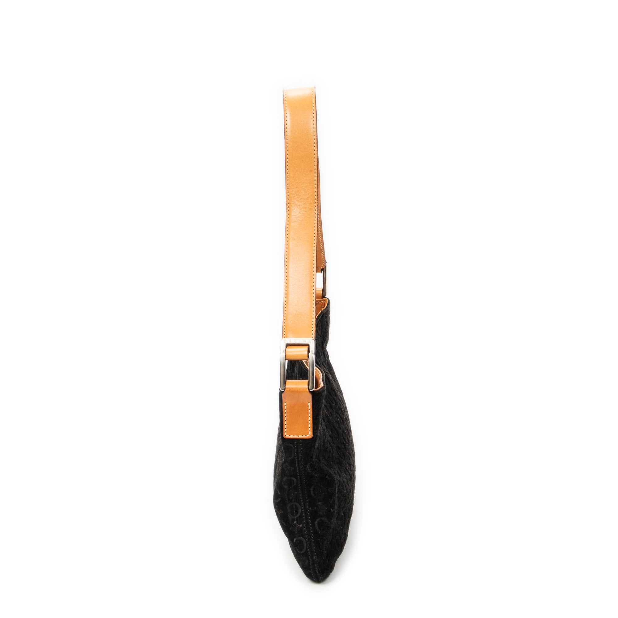 Shoulder Bag Flat Shoulder Bag Black C Macadam Suede Leather