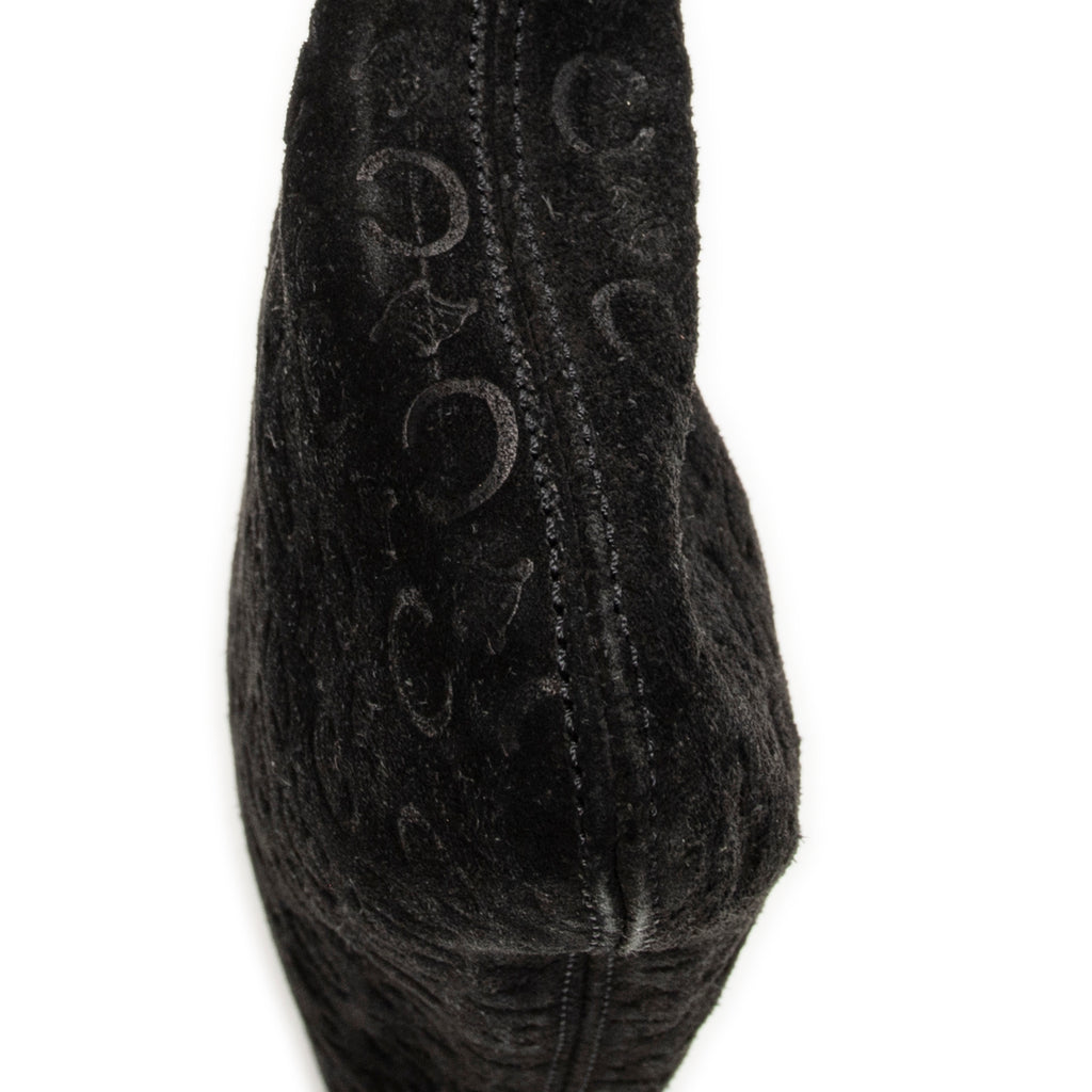 Shoulder Bag Flat Shoulder Bag Black C Macadam Suede Leather