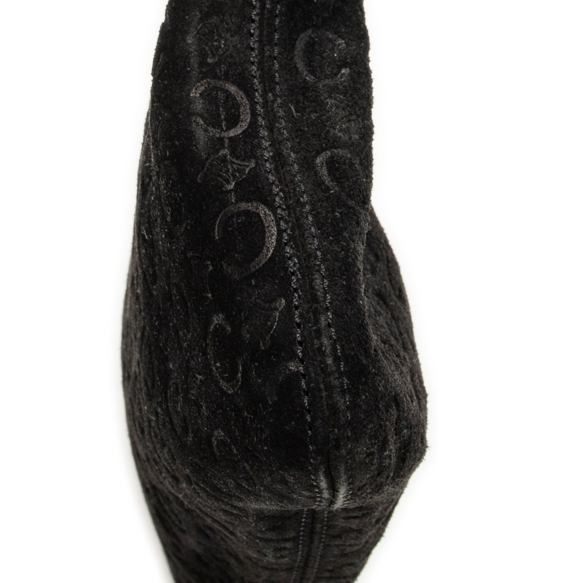 Shoulder Bag Flat Shoulder Bag Black C Macadam Suede Leather