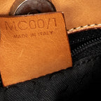 Shoulder Bag Flat Shoulder Bag Black C Macadam Suede Leather