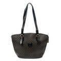 Shoulder Bag Vintage Shoulder Zip Tote Black Macadam Coated Canvas
