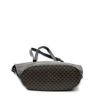 Shoulder Bag Vintage Shoulder Zip Tote Black Macadam Coated Canvas