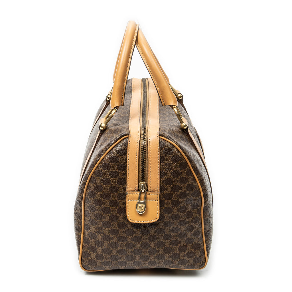 Handbag Vintage Small Boston Beige Macadam Coated Canvas