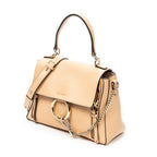 Shoulder Bag Small Faye Day Beige Calfskin Leather