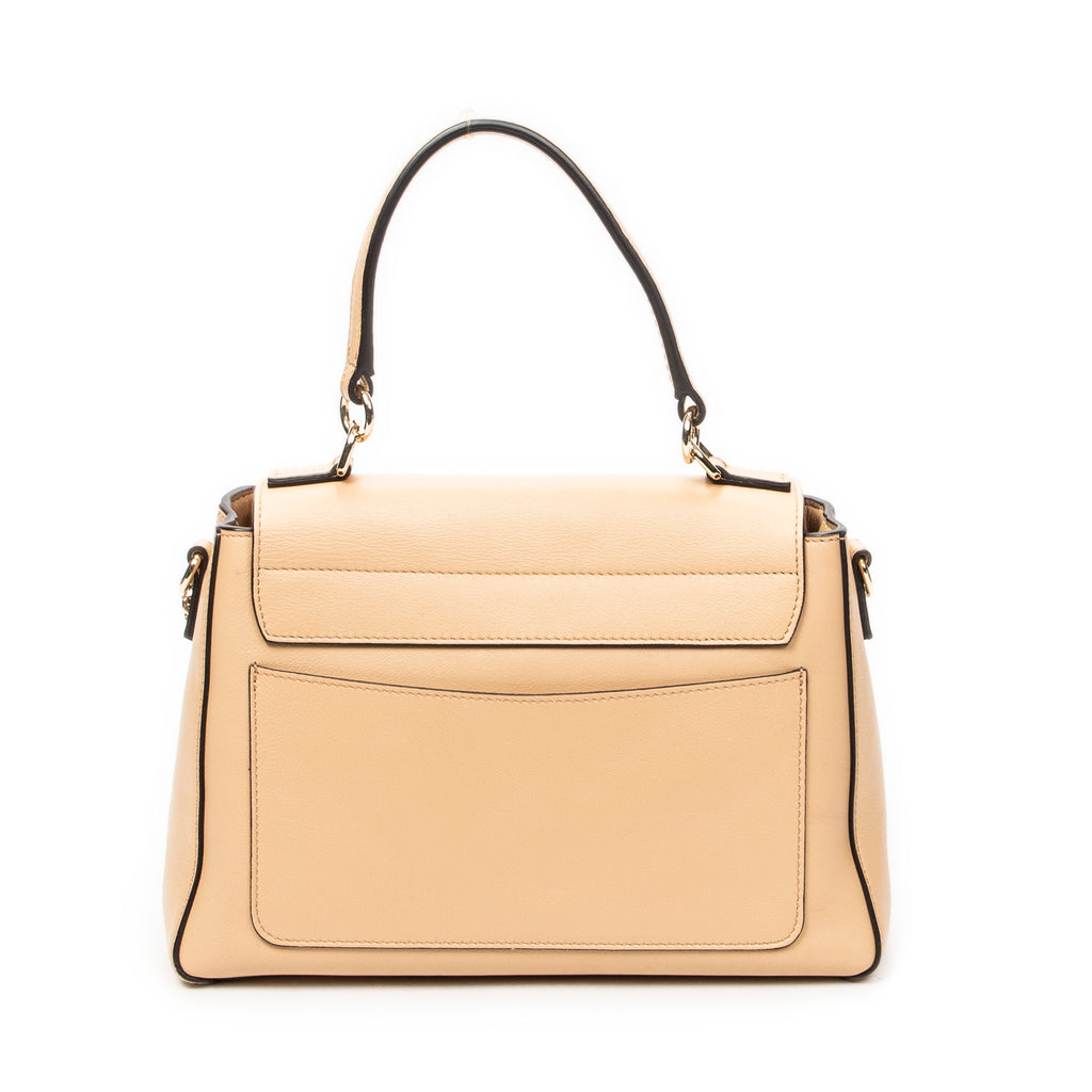 Shoulder Bag Small Faye Day Beige Calfskin Leather
