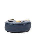 Shoulder Bag Mini Drew Navy Grained Calfskin Leather