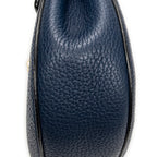 Shoulder Bag Mini Drew Navy Grained Calfskin Leather