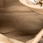 Shoulder Bag Medium Paraty Beige Grained Calfskin Leather