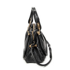 Shoulder Bag Medium Paraty Black Grained Calfskin Leather