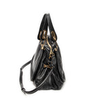 Shoulder Bag Medium Paraty Black Grained Calfskin Leather