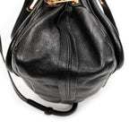 Shoulder Bag Medium Paraty Black Grained Calfskin Leather