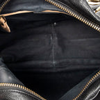 Shoulder Bag Medium Paraty Black Grained Calfskin Leather