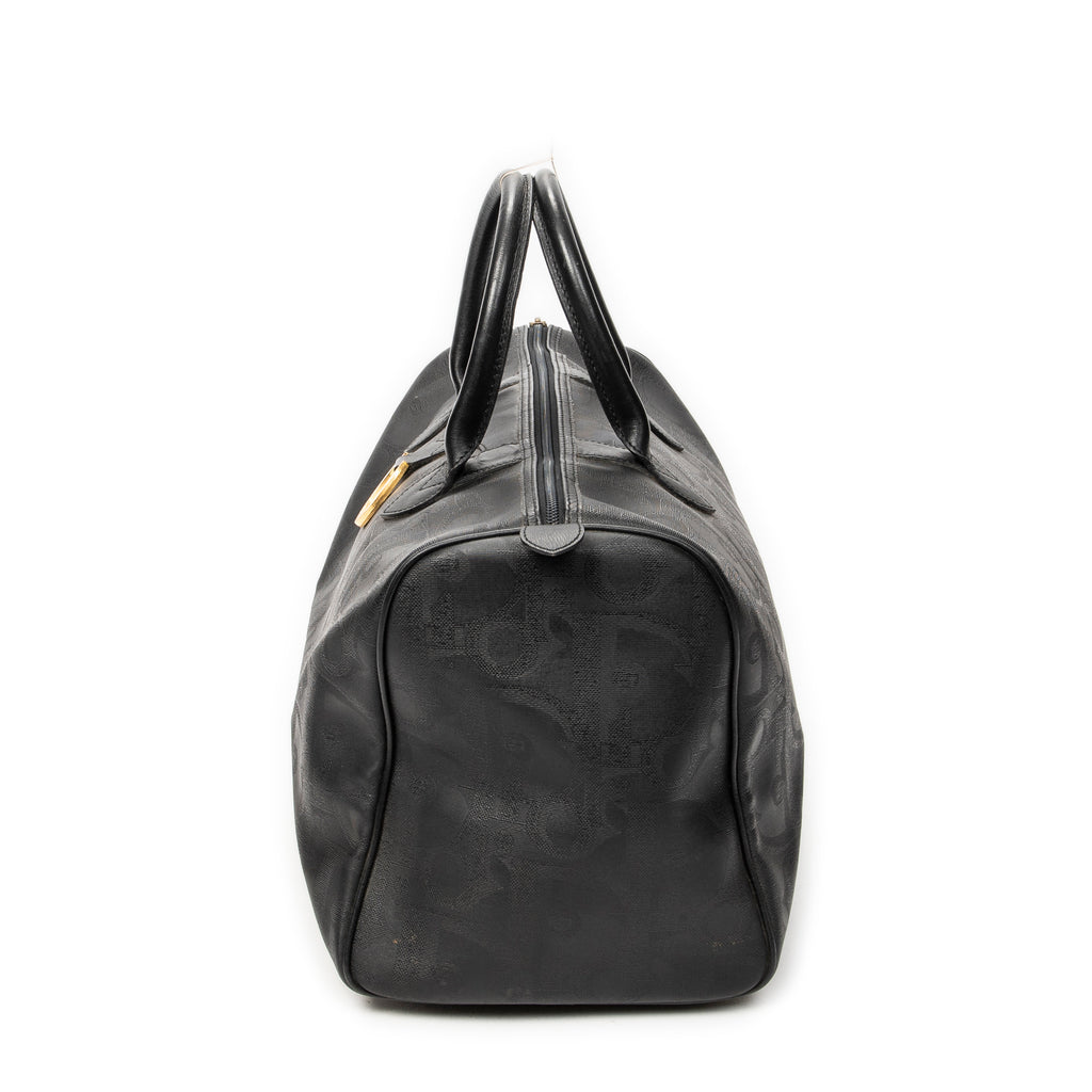 Travel Bag Vintage Medium Travel Boston Black Maxi Diorissimo Coated Canvas