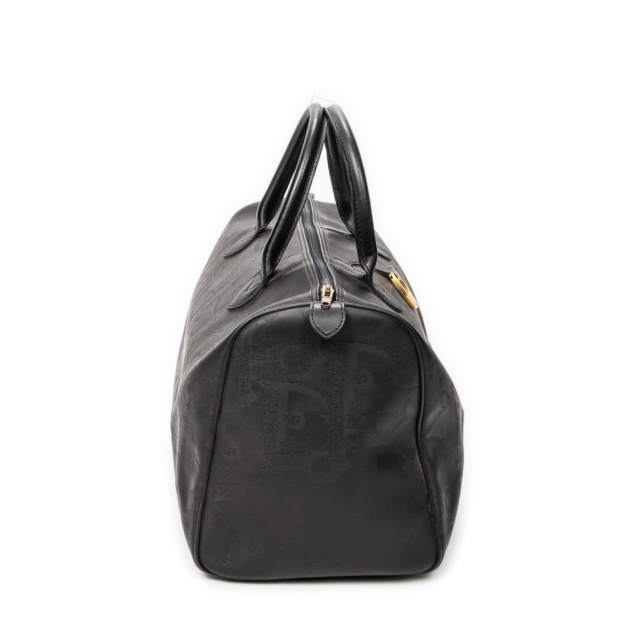 Travel Bag Vintage Medium Travel Boston Black Maxi Diorissimo Coated Canvas