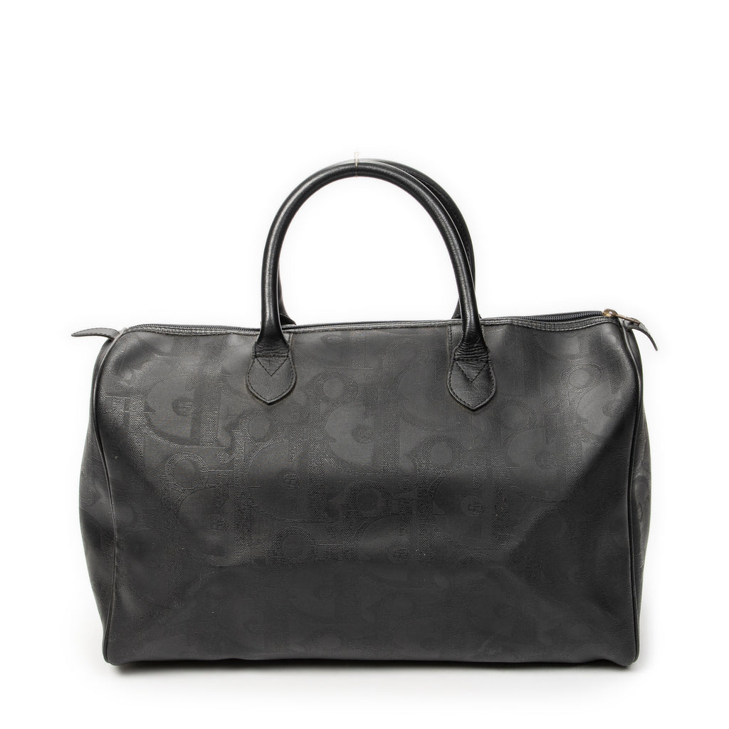 Travel Bag Vintage Medium Travel Boston Black Maxi Diorissimo Coated Canvas