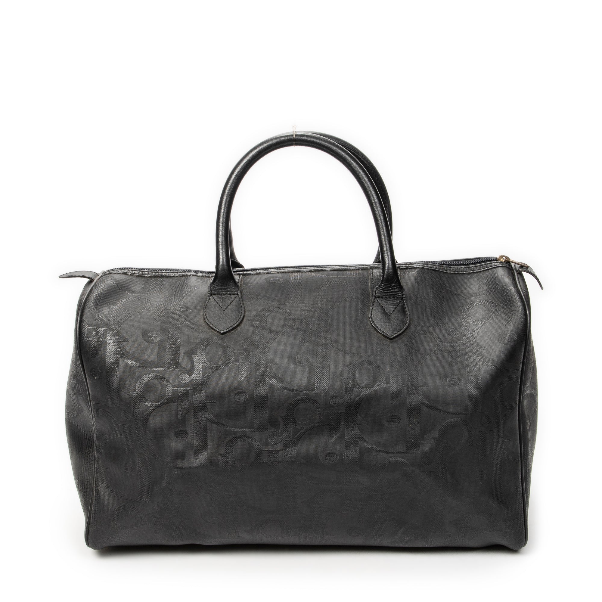 Travel Bag Vintage Medium Travel Boston Black Maxi Diorissimo Coated Canvas