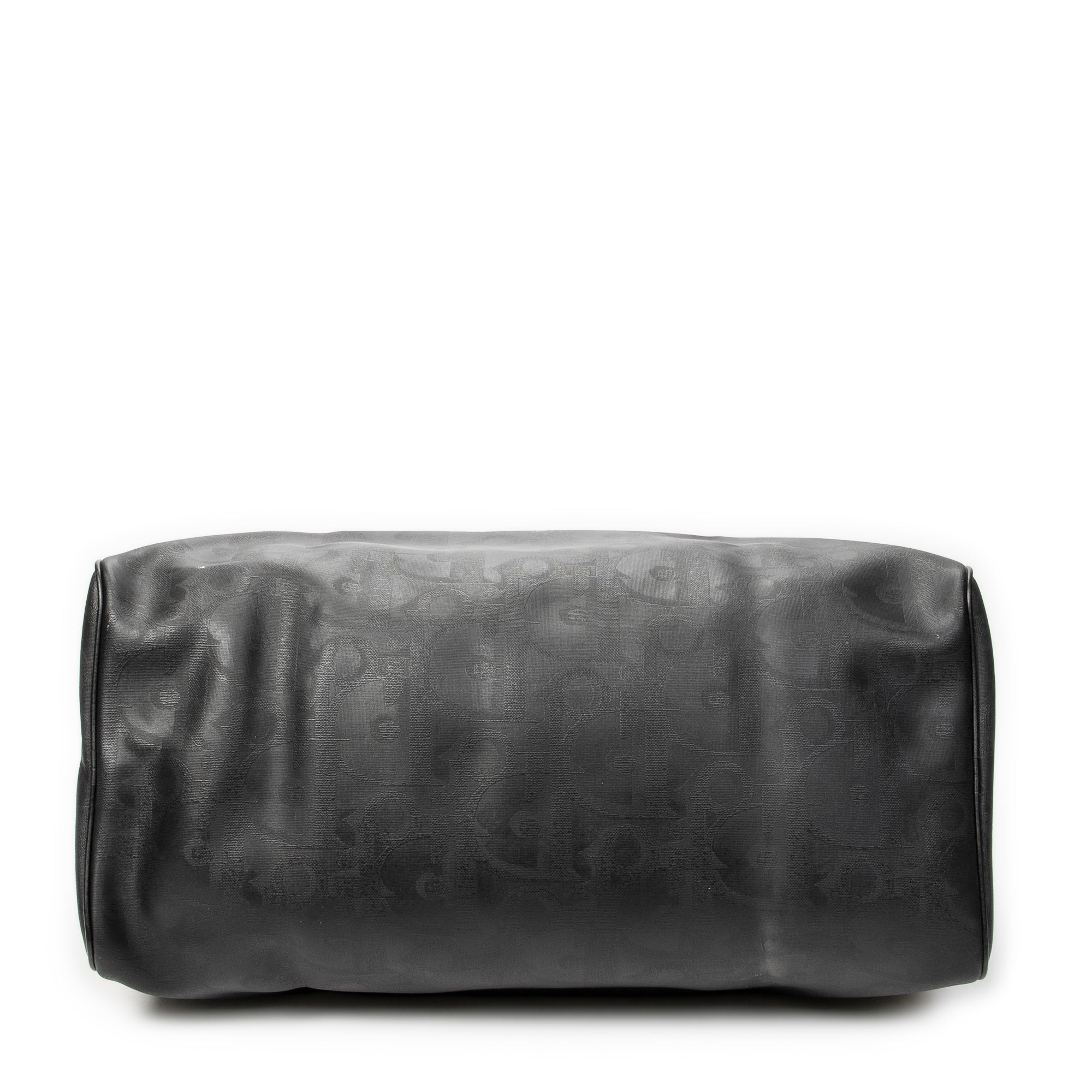 Travel Bag Vintage Large Travel Boston Black Maxi Diorissimo Coated Canvas
