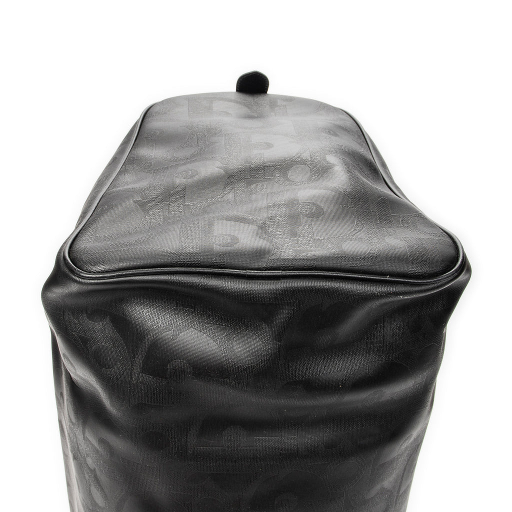 Travel Bag Vintage Large Travel Boston Black Maxi Diorissimo Coated Canvas