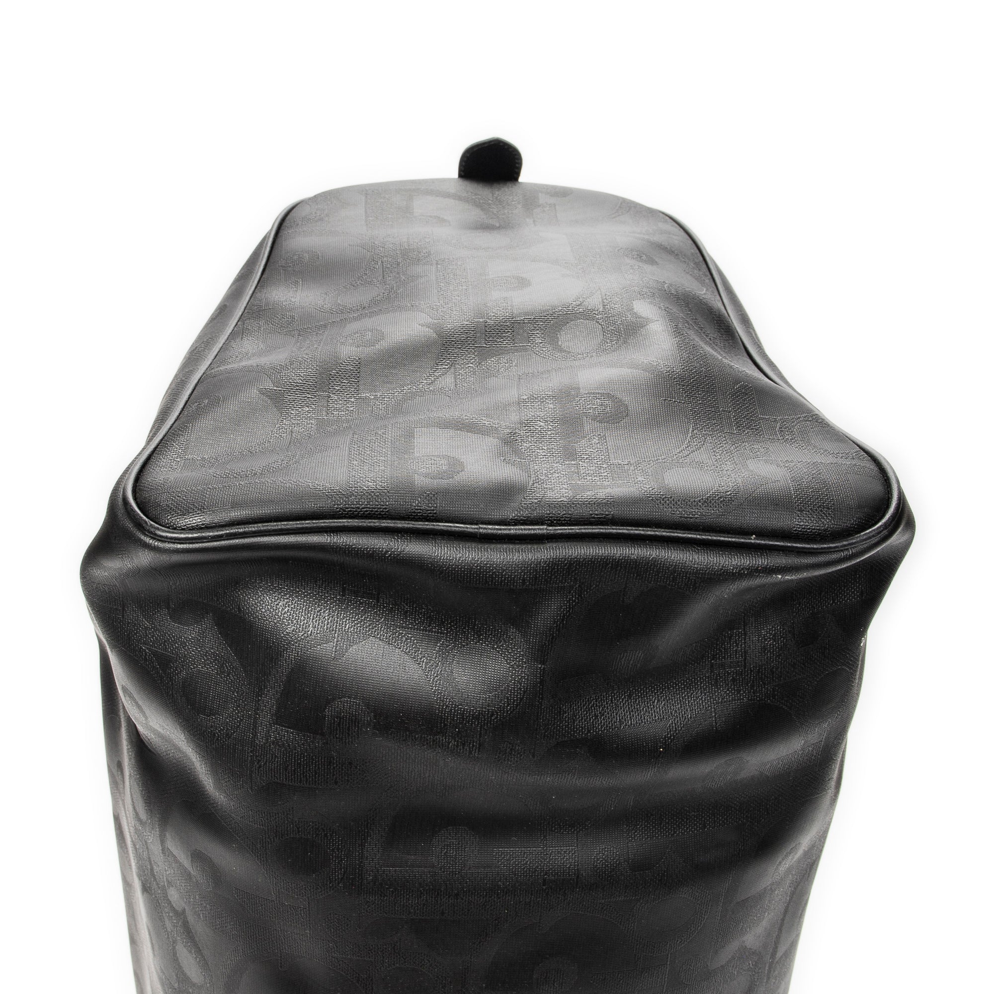 Travel Bag Vintage Large Travel Boston Black Maxi Diorissimo Coated Canvas