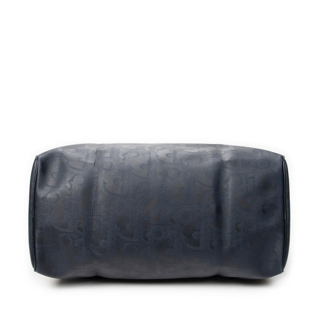 Travel Bag Vintage Large Travel Boston Navy Maxi Diorissimo Coated Canvas