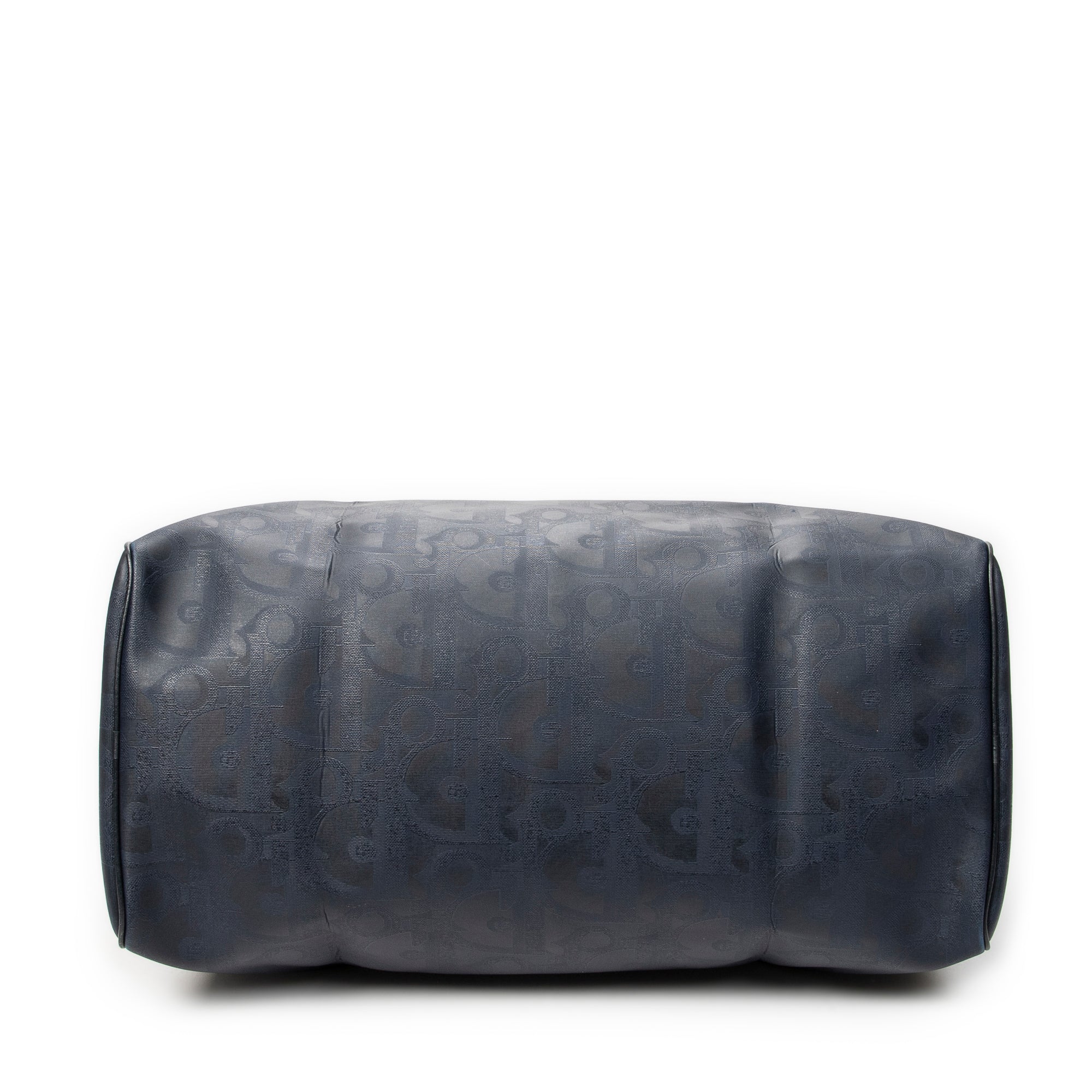 Travel Bag Vintage Large Travel Boston Navy Maxi Diorissimo Coated Canvas