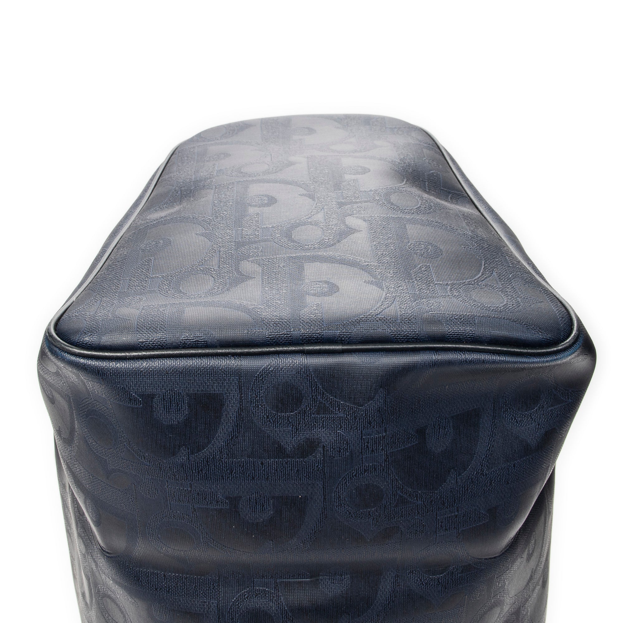 Travel Bag Vintage Large Travel Boston Navy Maxi Diorissimo Coated Canvas