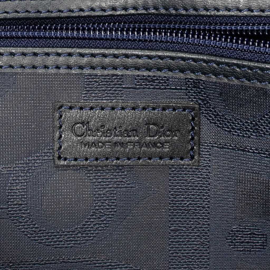 Travel Bag Vintage Large Travel Boston Navy Maxi Diorissimo Coated Canvas