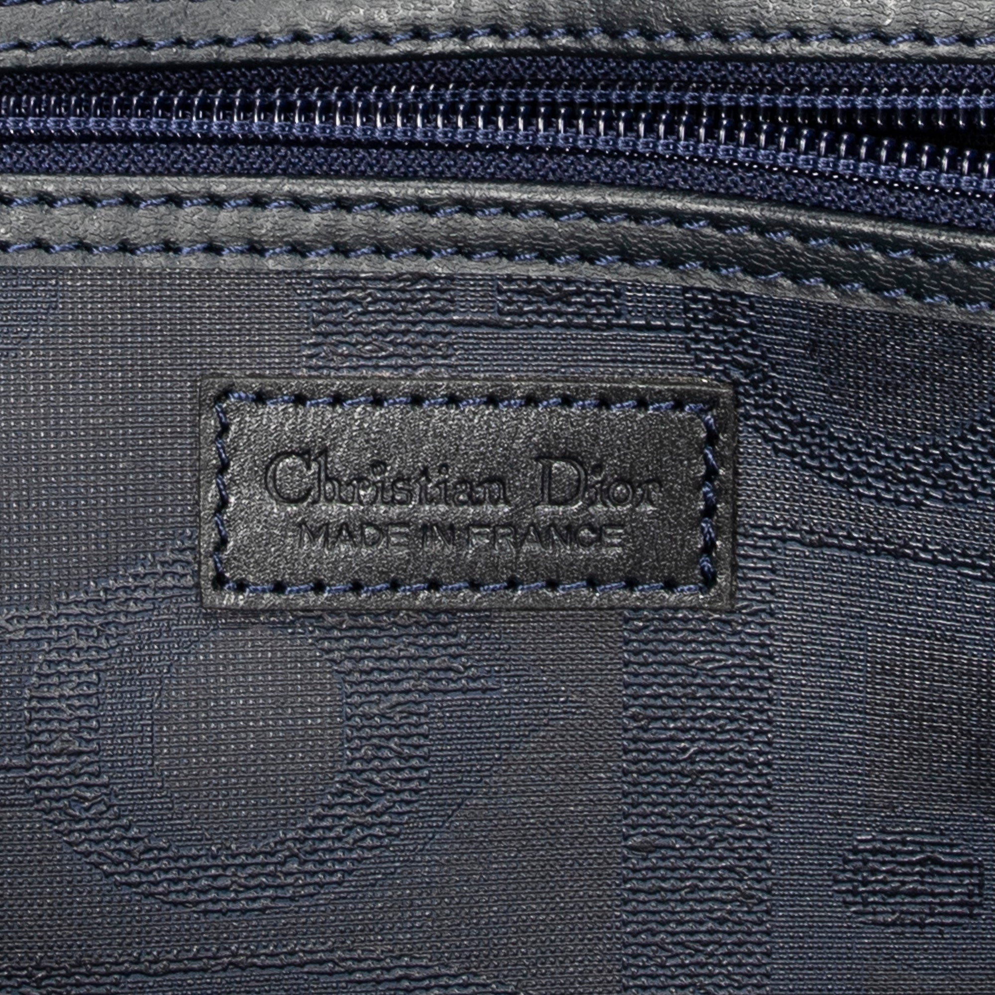 Travel Bag Vintage Large Travel Boston Navy Maxi Diorissimo Coated Canvas