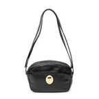 Shoulder Bag Vintage CD Camera Crossbody Black Grained Leather