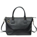 Bolso de Hombro Grande GG Charm Zip Tote Piel de Becerro Granulada Negra