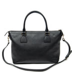 Shoulder Bag Large GG Charm Zip Tote Black Grained Calfskin Leather