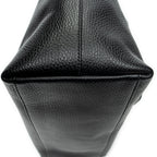 Shoulder Bag Large GG Charm Zip Tote Black Grained Calfskin Leather