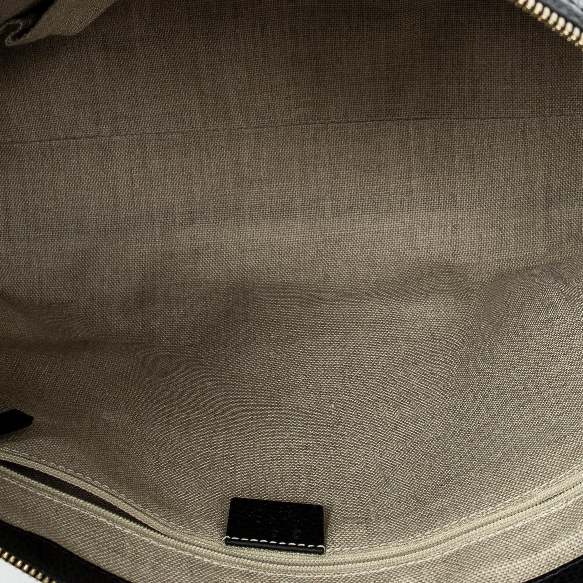 Shoulder Bag Large GG Charm Zip Tote Black Grained Calfskin Leather