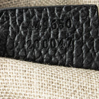 Bolso de Hombro Grande GG Charm Zip Tote Piel de Becerro Granulada Negra