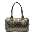 Shoulder Bag Small Shoulder Boston Metallic Bronze Guccissima Imprint Coated Canvas